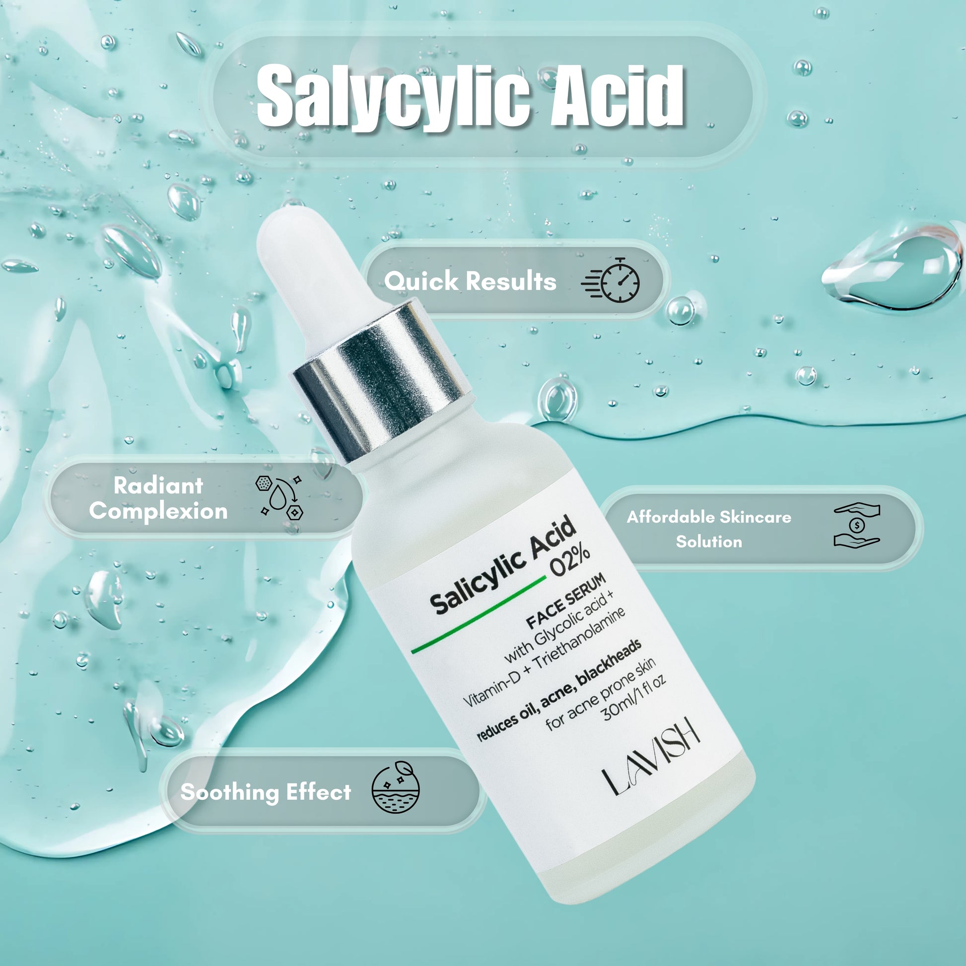Salicylic Acid 2% Face Serum - Lavish